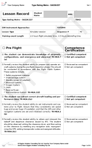 Lesson Record 2 Competence certification
